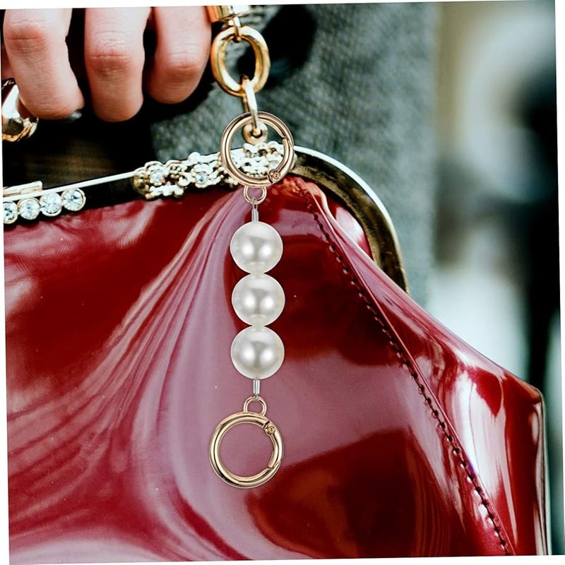 CIMAXIC 3pcs Imitation Pearl Bag Chain Straps Short Handle Replacement Gold Silver - Image 4